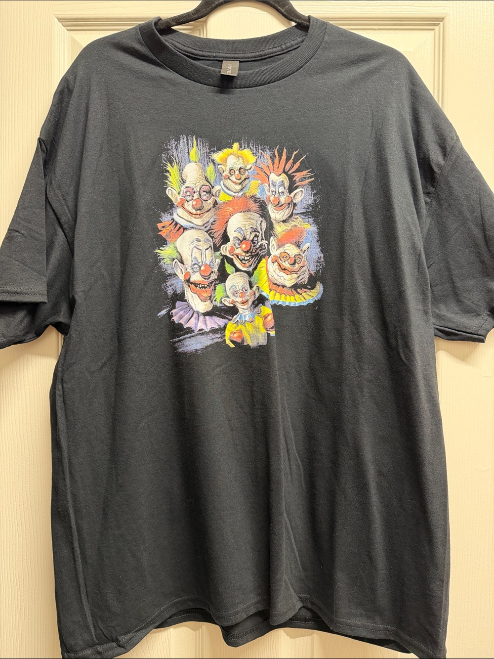 Black Graphic Clown Crewneck T‑Shirt